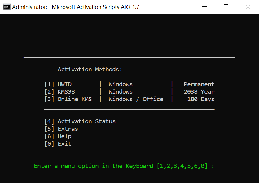 Microsoft Activation Scripts (mas)