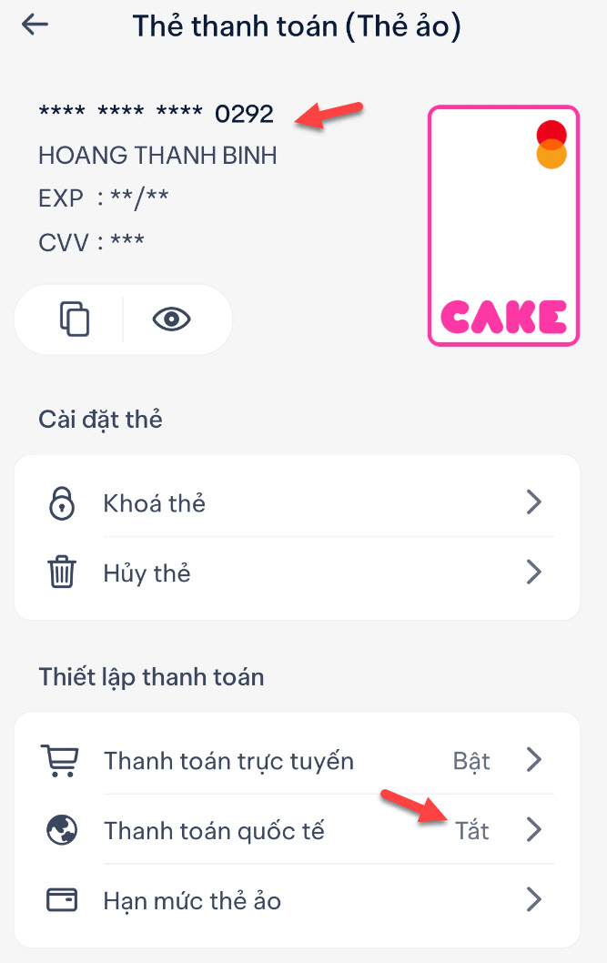 Đăng Kí Thẻ ảo Với Cake By Vpbank