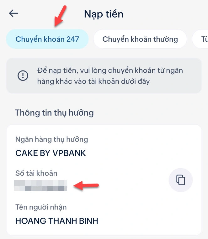 Đăng Kí Thẻ ảo Với Cake By Vpbank