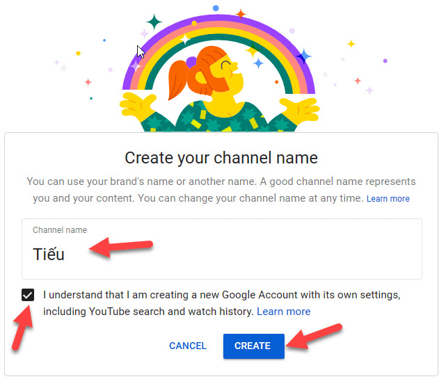 Create your channel name