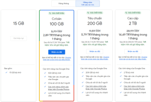 Đăng Kí Google One Giá Rẻ